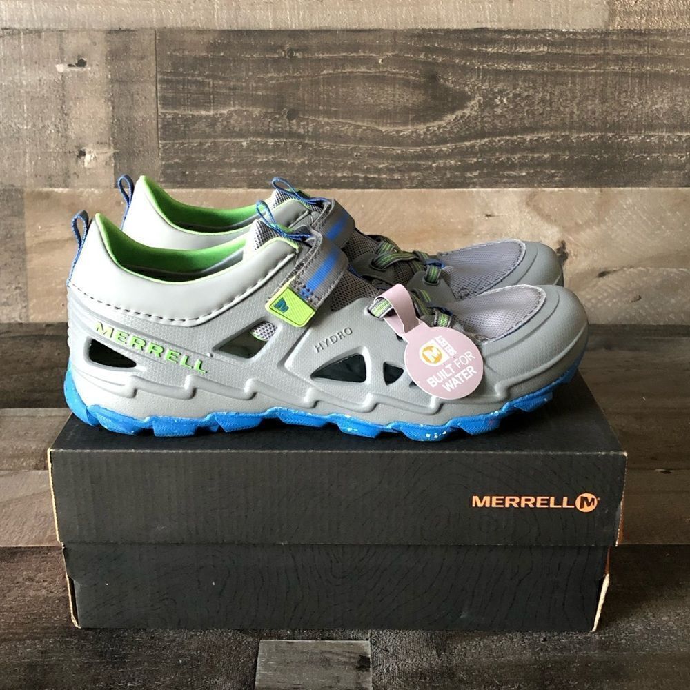 Merrell youth Hydro 2.0 water shoes sandals in original box gray green